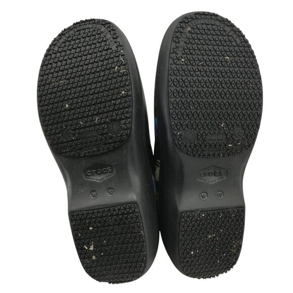 Crocs Neria Pro II Tie Dye Work Clogs Size 10 Womens Dual Comfort Black Pink - Picture 5 of 10